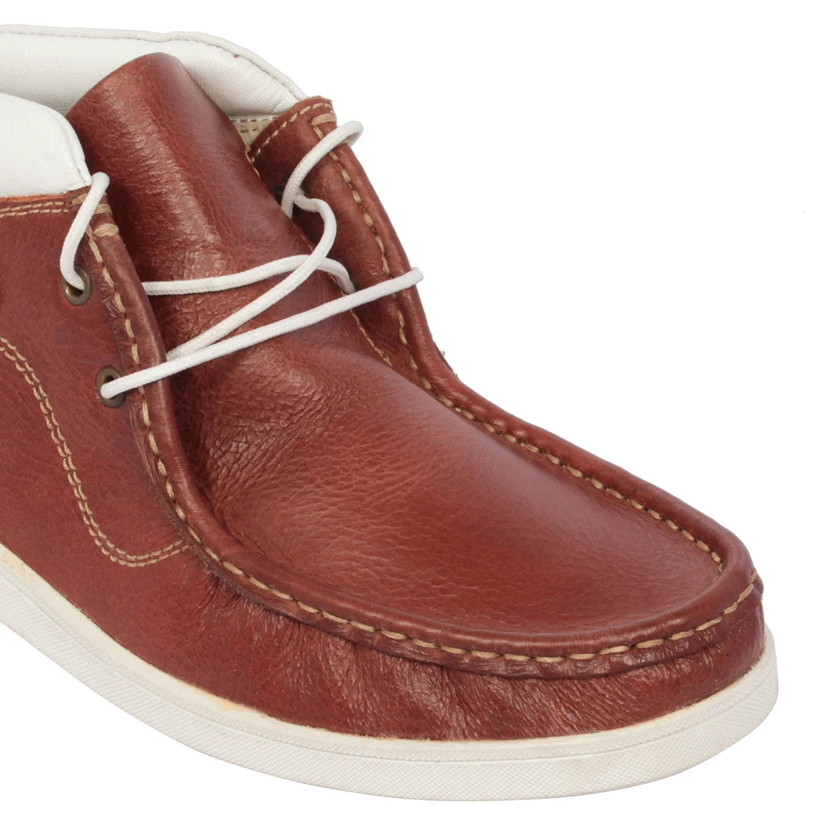 Pure Leather Low Ankle, Tan Boots with Rubber Sole - Bismark (Tan), LIV0502Tan