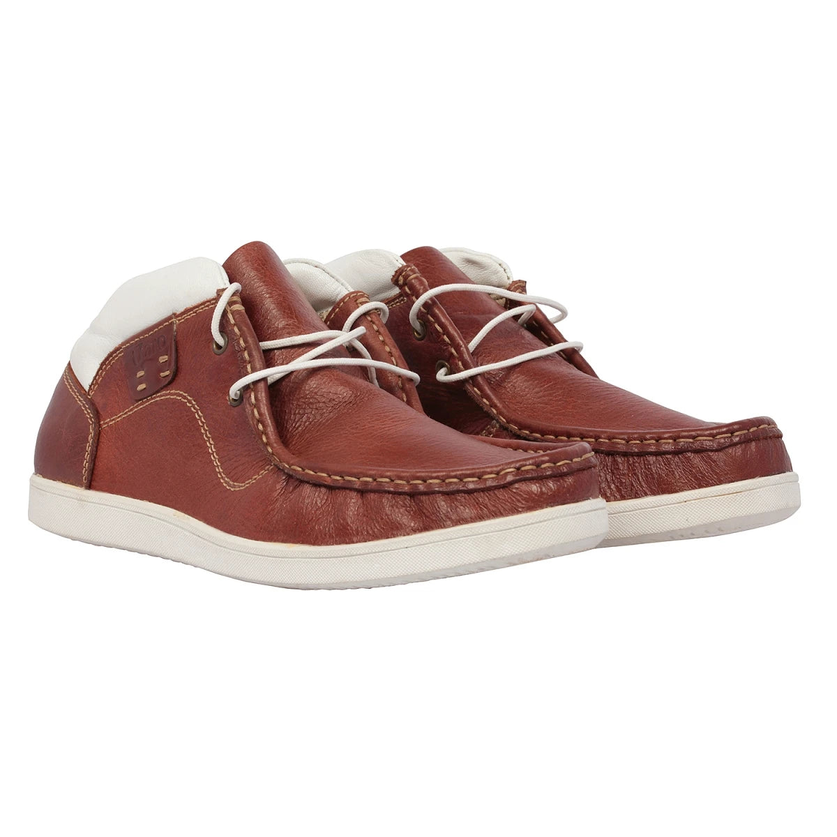 Pure Leather Low Ankle, Tan Boots with Rubber Sole - Bismark (Tan), LIV0502Tan
