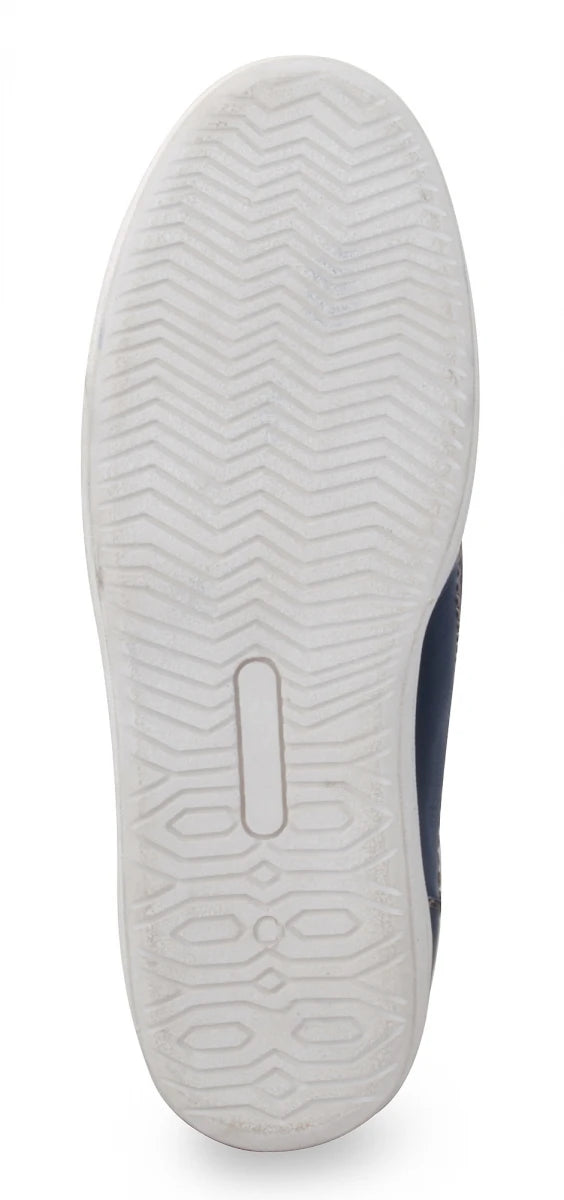 Pure Leather Low Ankle, Blue Boots with Rubber Sole - Bismark (Blue), LIV0503NAV