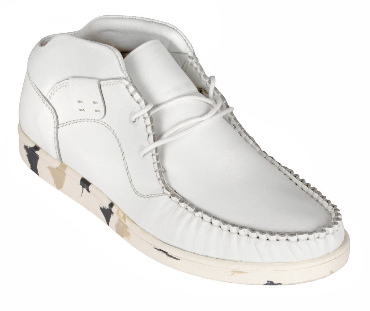 White Low Ankle Leather Bieber Boots Online