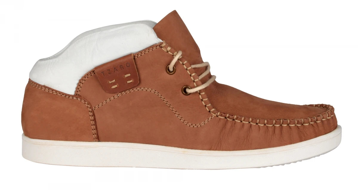 Pure Leather Low Ankle, Tan Boots with Rubber Sole - Bismark (Tan), LIV0505WHTN