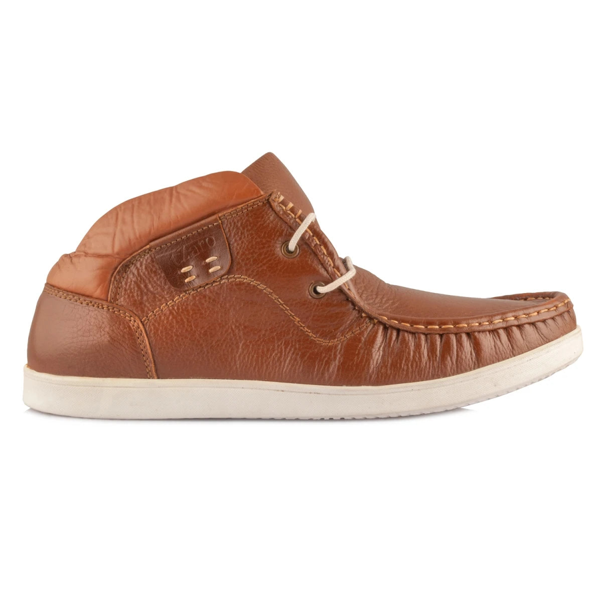 Pure Leather Low Ankle, Tan Boots with Rubber Sole - Bismark(Tan), LIV0506TAN