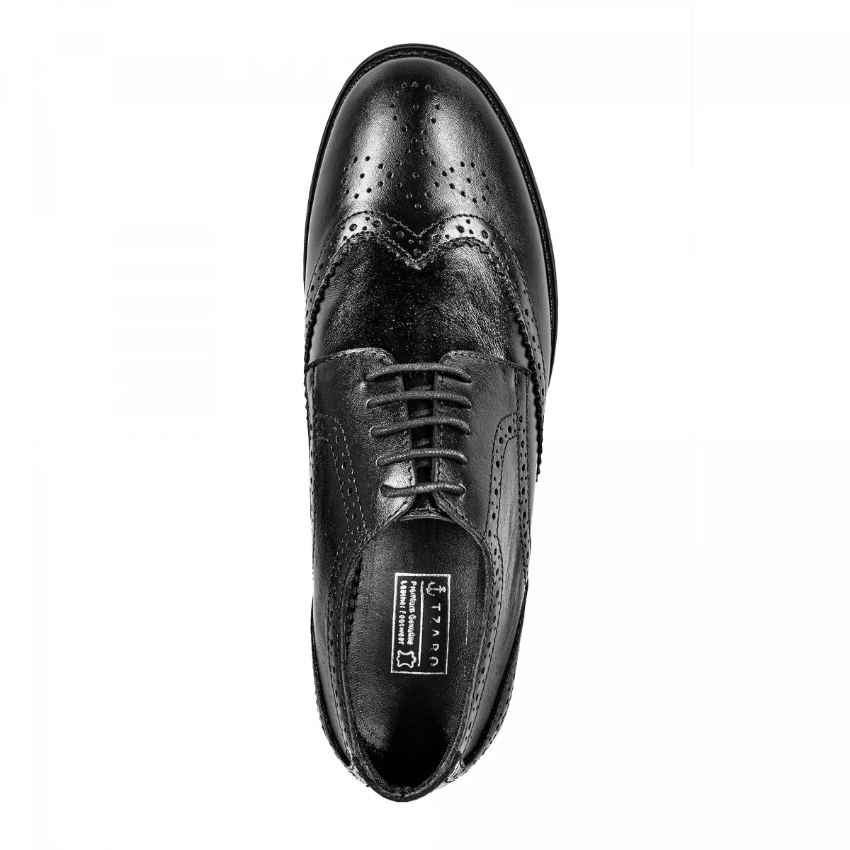 Pure Leather Formal Black Brogue – ADJ, MFBRG529BL