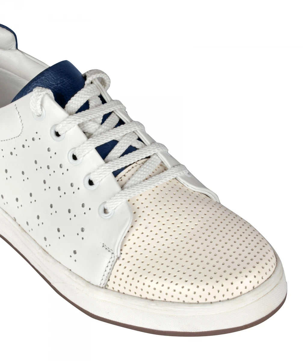 Pure Leather White Sneakers - Elvis, OPT301WHIT