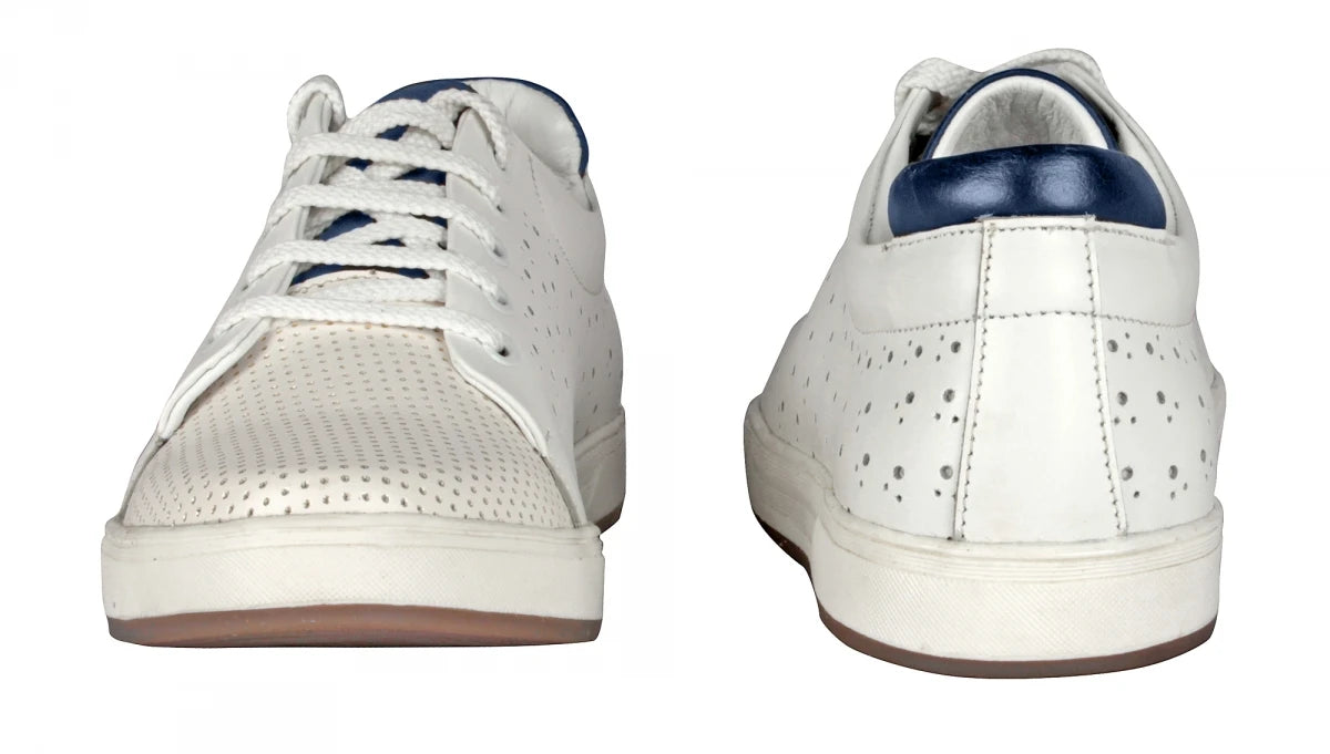 Pure Leather White Sneakers - Elvis, OPT301WHIT