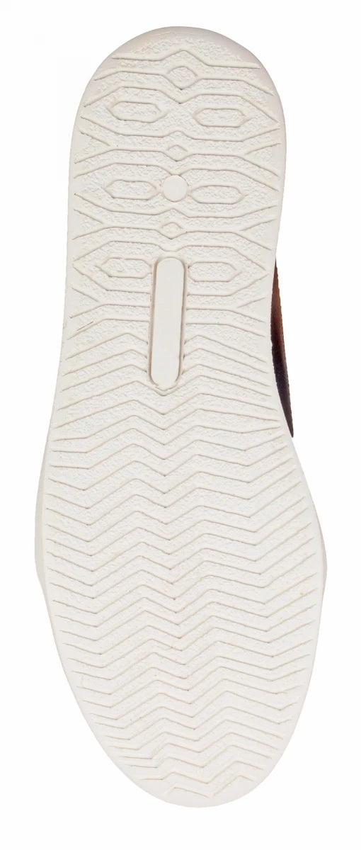 Pure Leather Navy-Blue & Tan Color Slip-On Sneaker - Optimus, OPT302BLUTAN