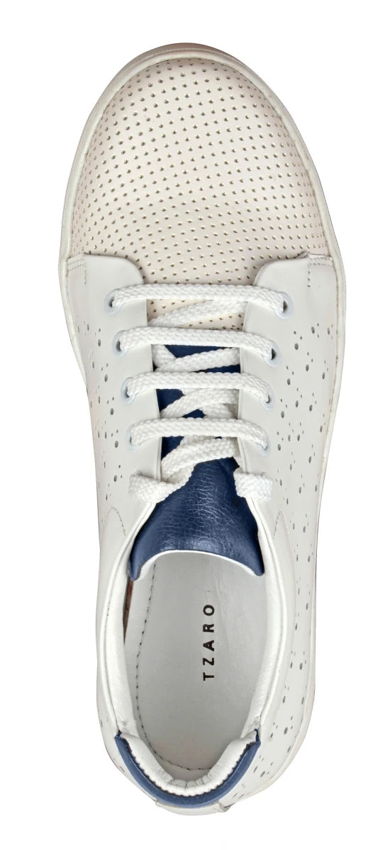 Pure Leather White Sneakers - ELVIS 2, OPT302WHIT