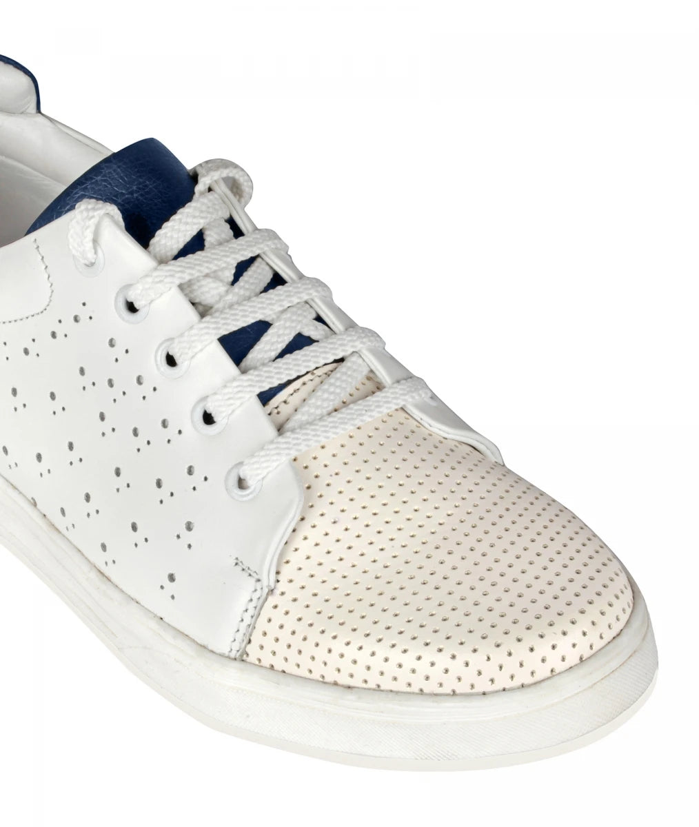 Pure Leather White Sneakers - ELVIS 2, OPT302WHIT