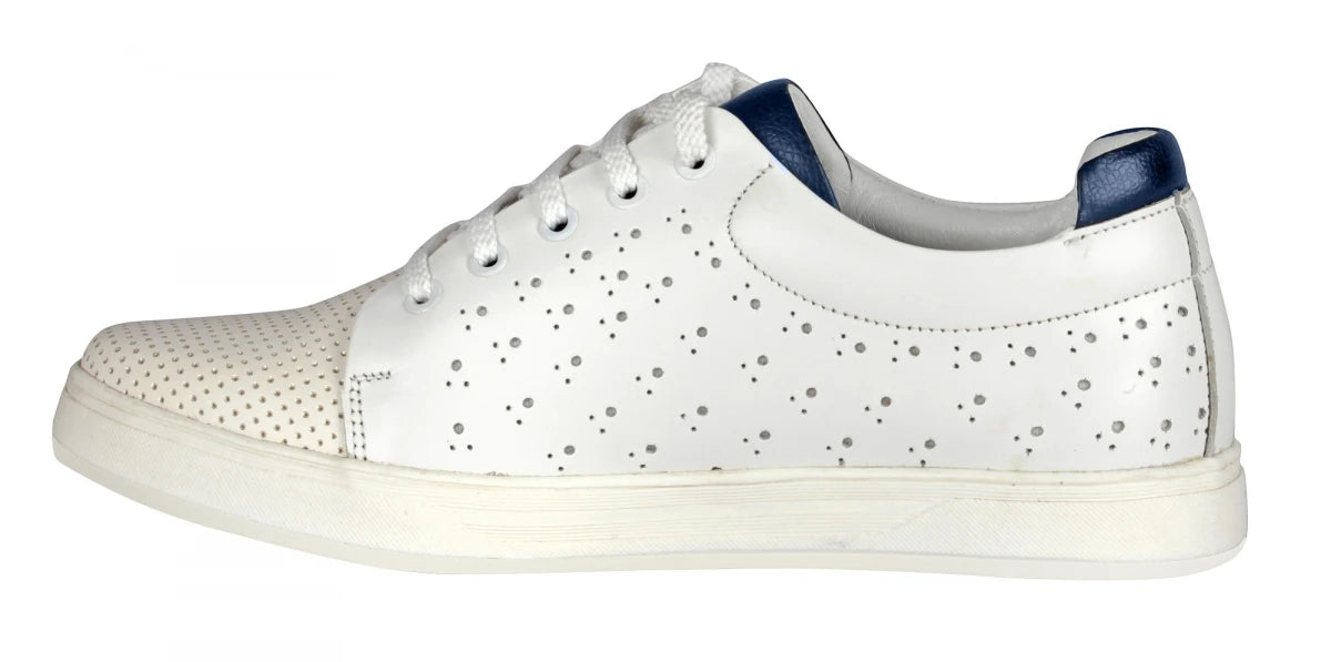 Pure Leather White Sneakers - ELVIS 2, OPT302WHIT
