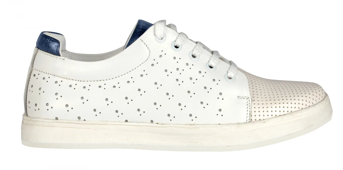 Pure Leather White Sneakers - ELVIS 2, OPT302WHIT