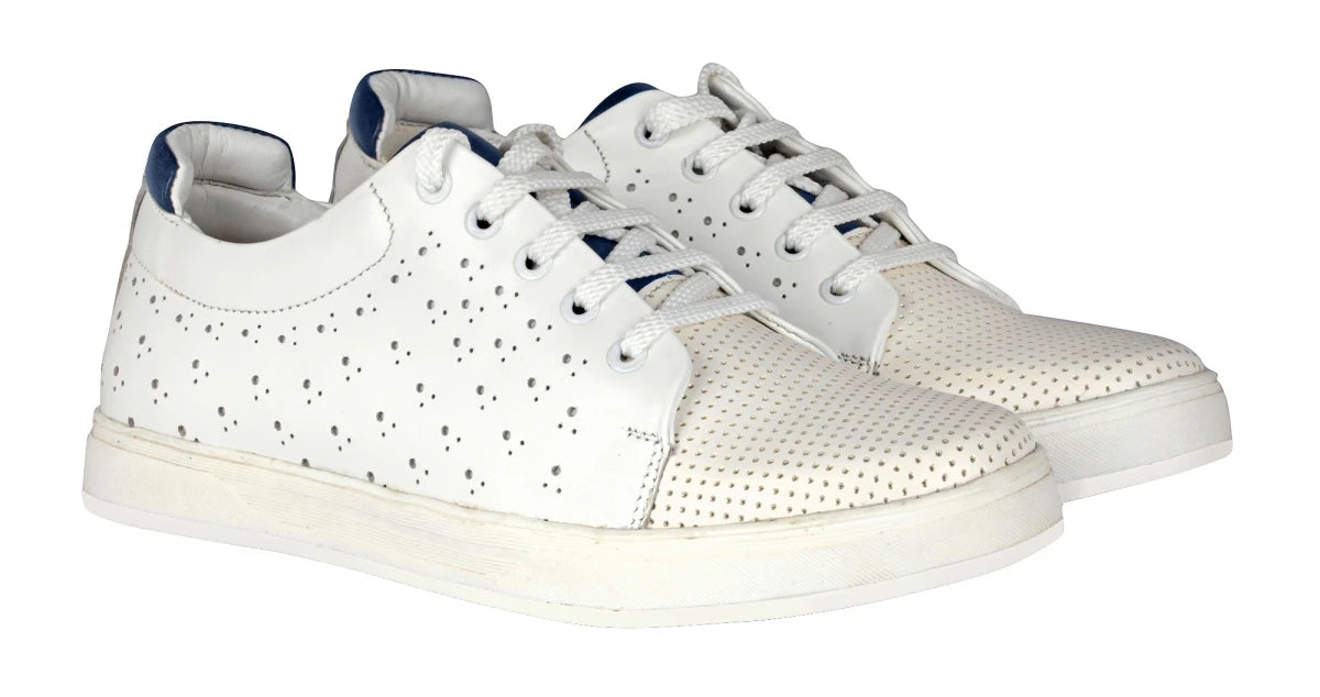 Pure Leather White Sneakers - ELVIS 2, OPT302WHIT