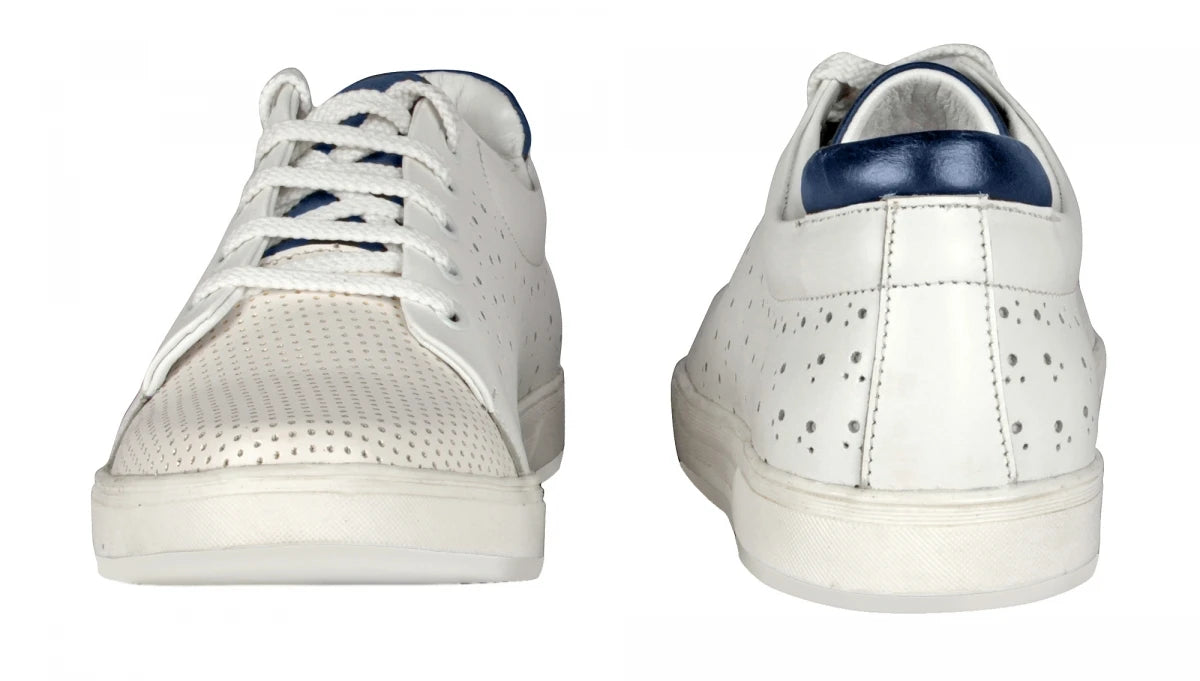 Pure Leather White Sneakers - ELVIS 2, OPT302WHIT