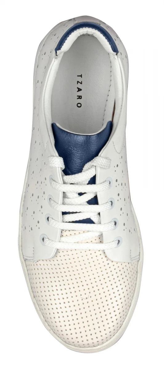 Pure Leather White Sneakers - ELVIS 2, OPT302WHIT