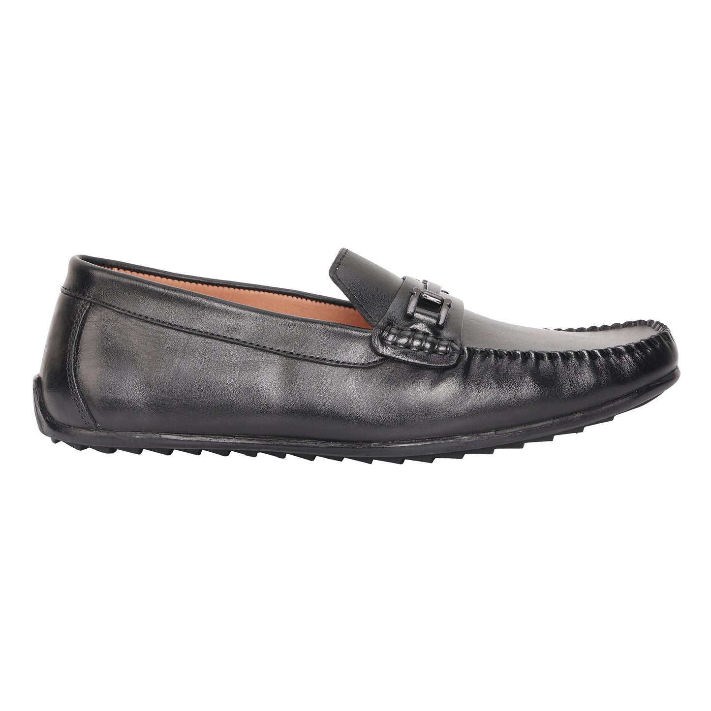 Pure Leather Black Moccasin with Powerful Grip – Osaka, OSAKA901