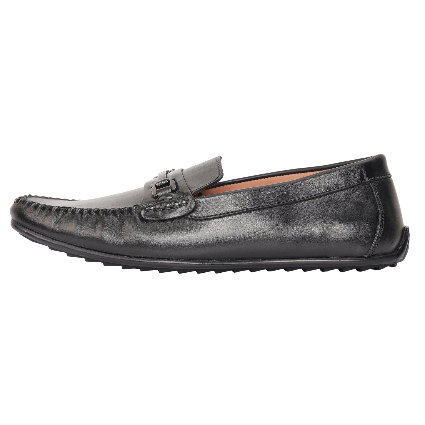 Pure Leather Black Moccasin with Powerful Grip – Osaka, OSAKA901