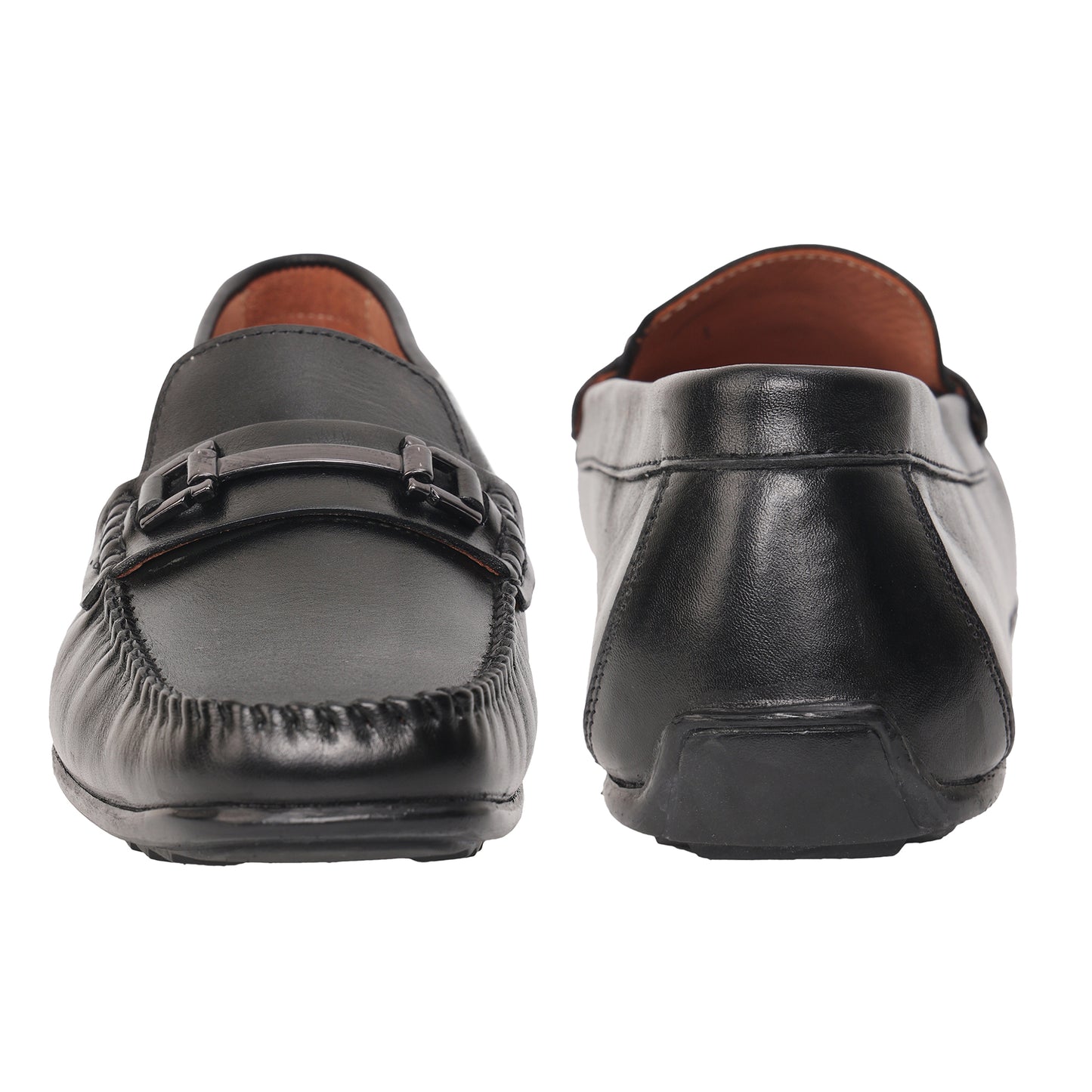 Pure Leather Black Moccasin with Powerful Grip – Osaka, OSAKA901