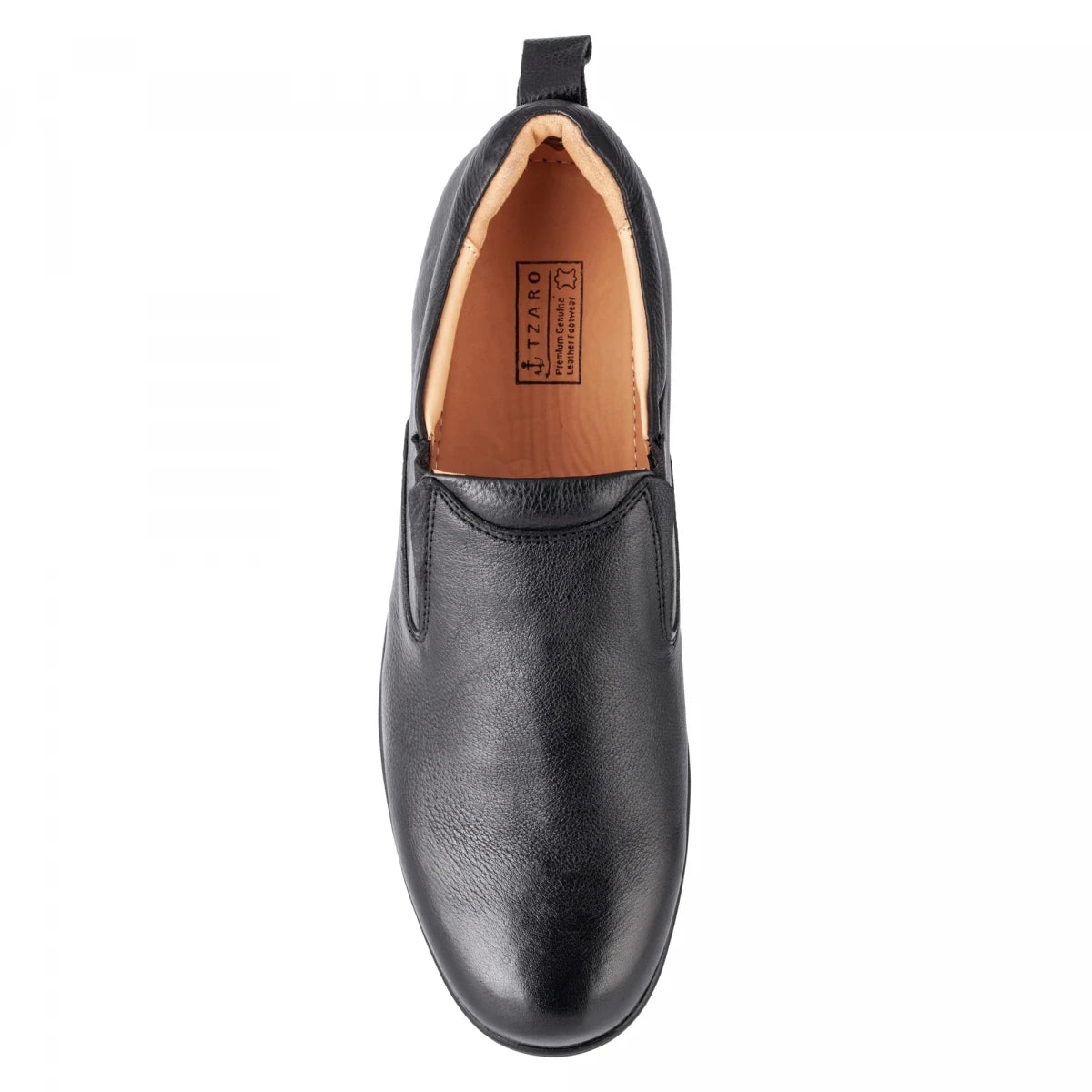 Pure Leather Super Comfortable Black Slip-on Shoe with Rubber Sole – Ibex (Black), PANRUN101