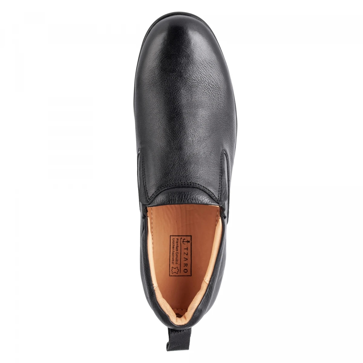 Pure Leather Super Comfortable Black Slip-on Shoe with Rubber Sole – Ibex (Black), PANRUN101