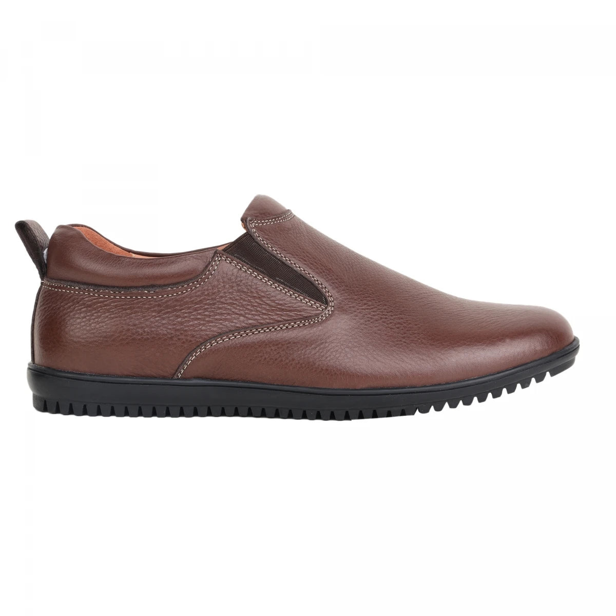 Pure Leather Cherry Color Slip-on Shoe with Anti Skid Rubber Sole- Ibex(Cherry), PANRUN102