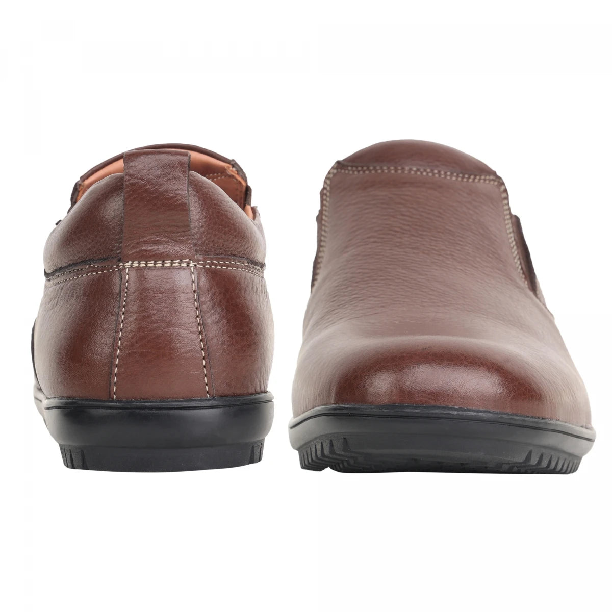 Pure Leather Cherry Color Slip-on Shoe with Anti Skid Rubber Sole- Ibex(Cherry), PANRUN102