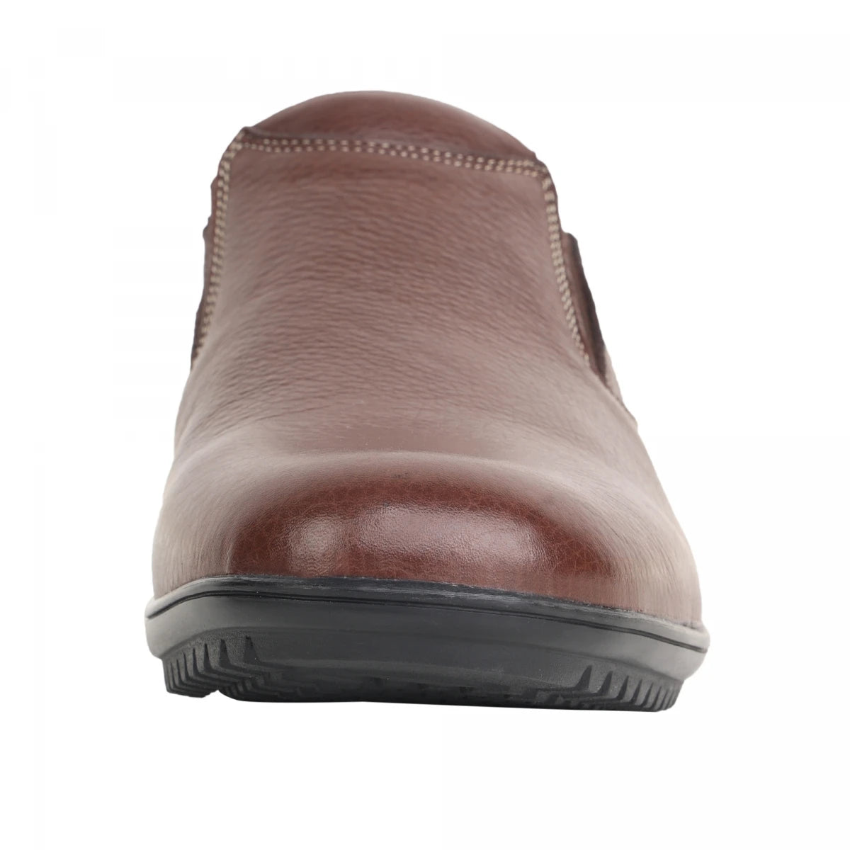 Pure Leather Cherry Color Slip-on Shoe with Anti Skid Rubber Sole- Ibex(Cherry), PANRUN102