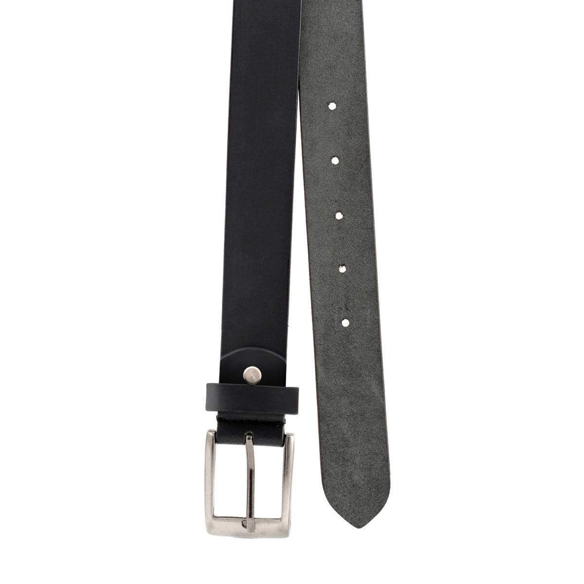 TZARO Formal Black Genuine Leather Belt - QPRLTBLT023