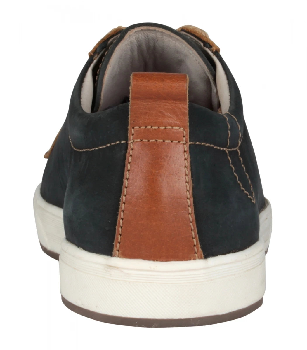 Pure Leather Twin-Color Sneakers - Cobain Black, ROM201BLKTAN