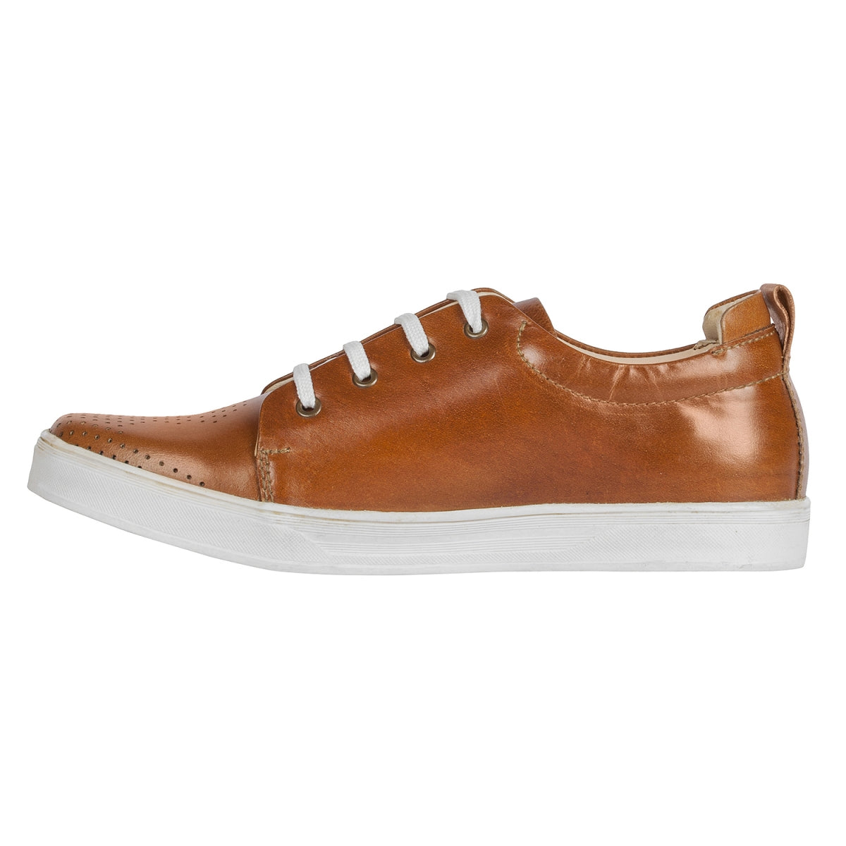 TZARO Genuine Leather Sneaker's - Tan Slater, ROM204TANWAV