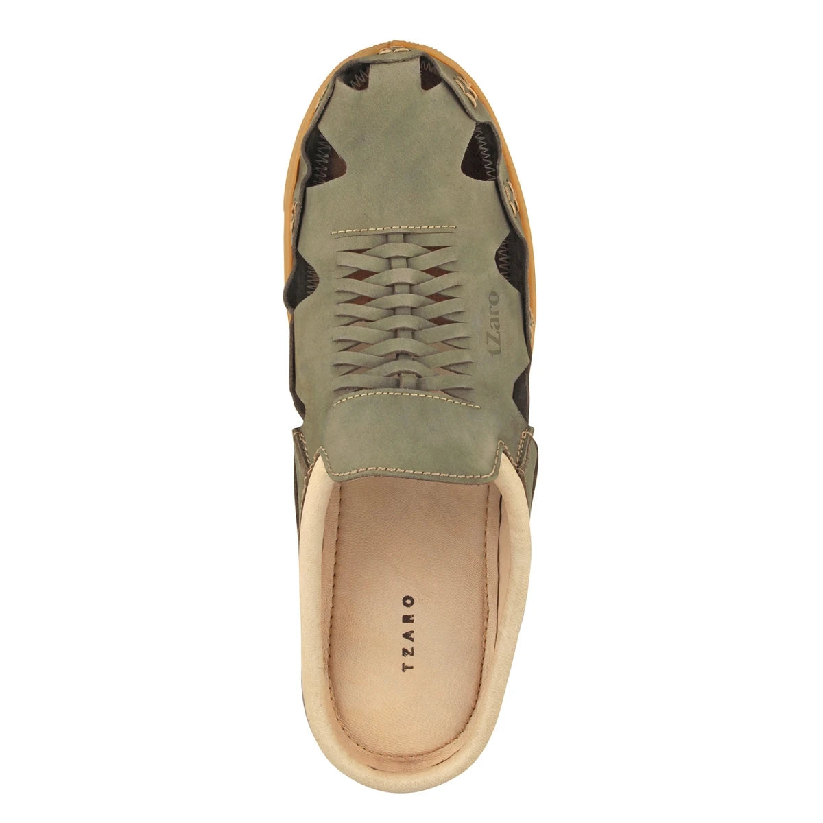 Pure Leather Olive-Green Sandal - Olive Hector, RON4110NUOLV
