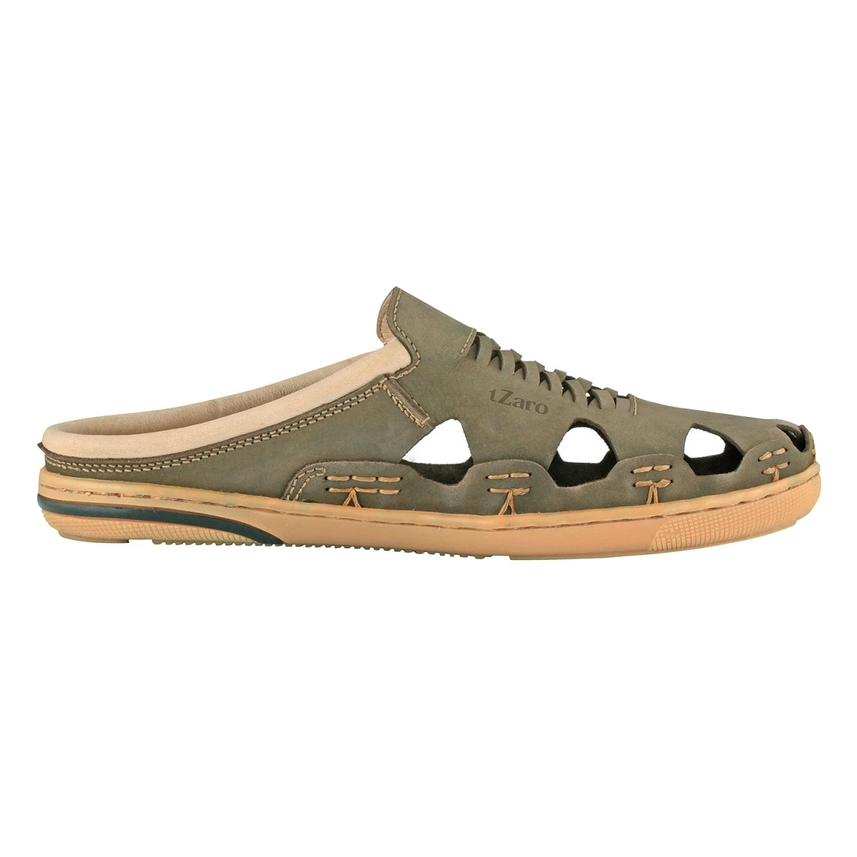 Pure Leather Olive-Green Sandal - Olive Hector, RON4110NUOLV