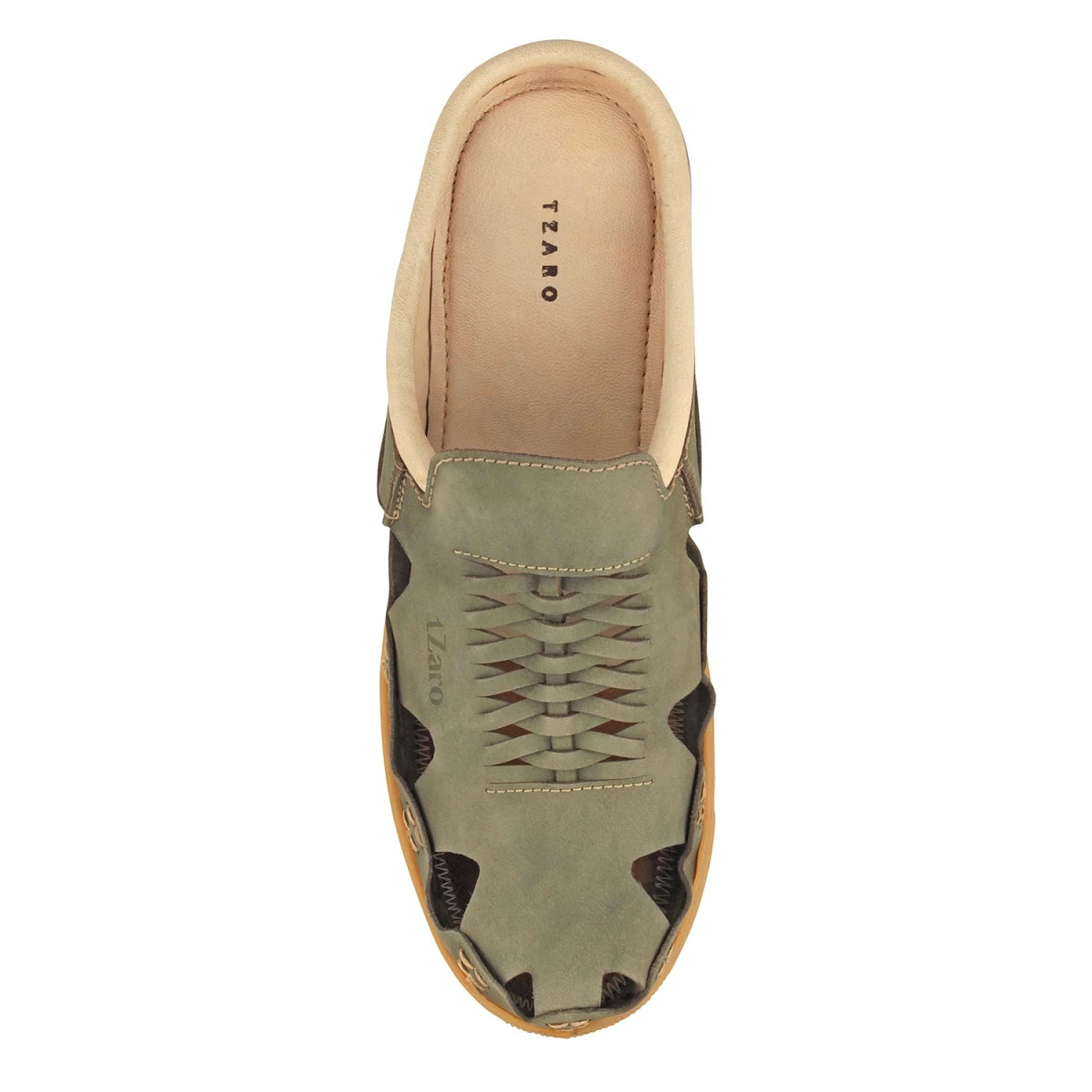 Pure Leather Olive-Green Sandal - Olive Hector, RON4110NUOLV