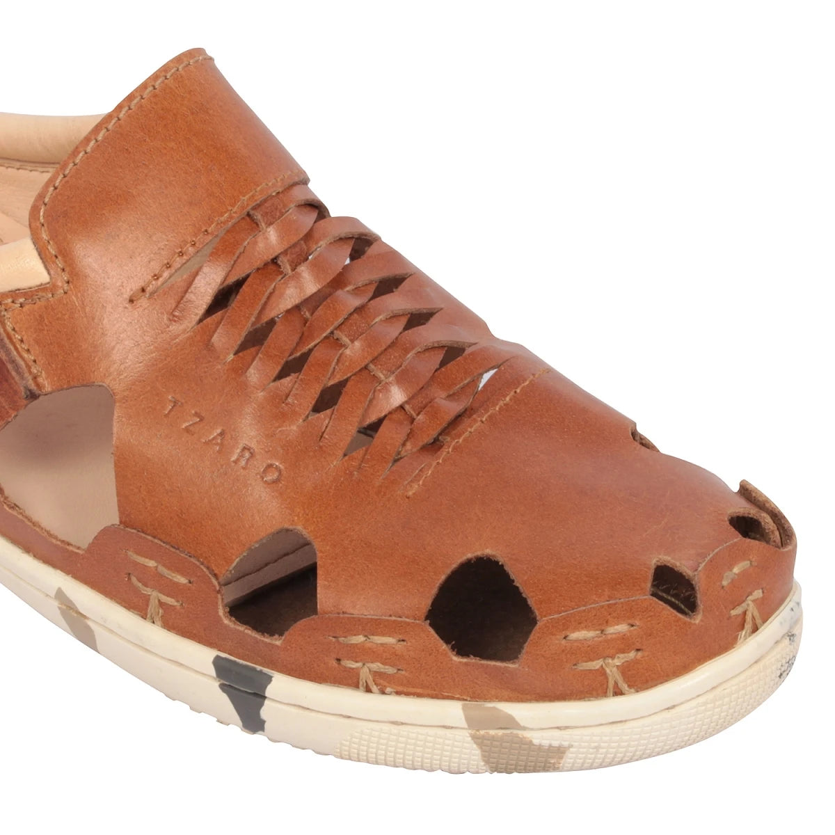 Pure Leather Mule, with Rubber Sole - Hector (Camo-Tan), RON419CMTAN