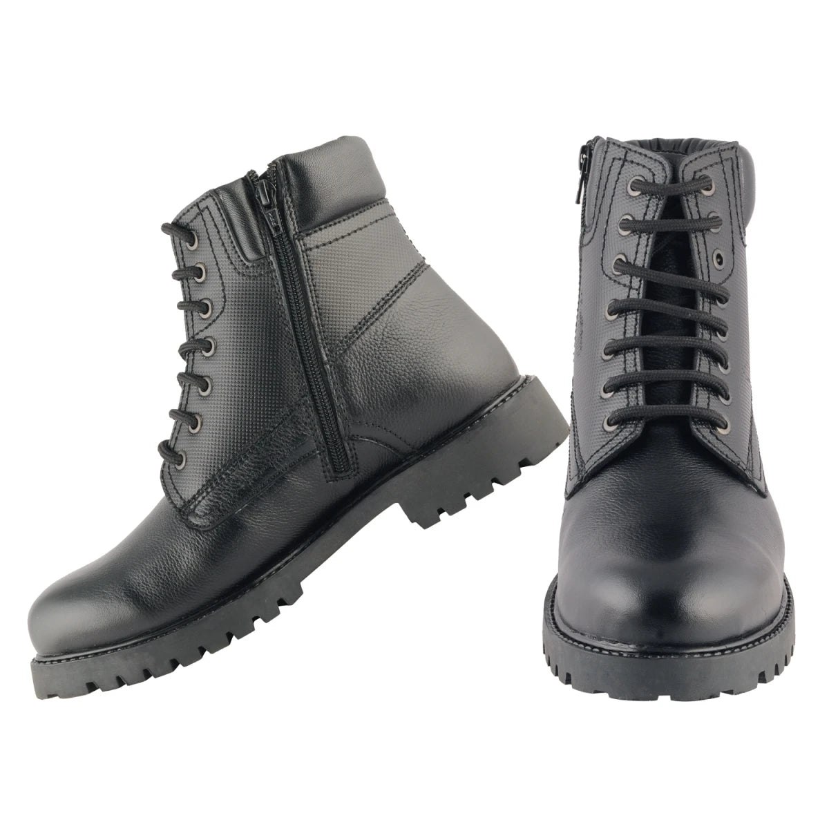 Pure Leather Rugged Black Boot -  Ronda