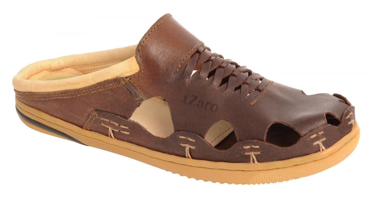 Dark Chocolate Leather Slipper