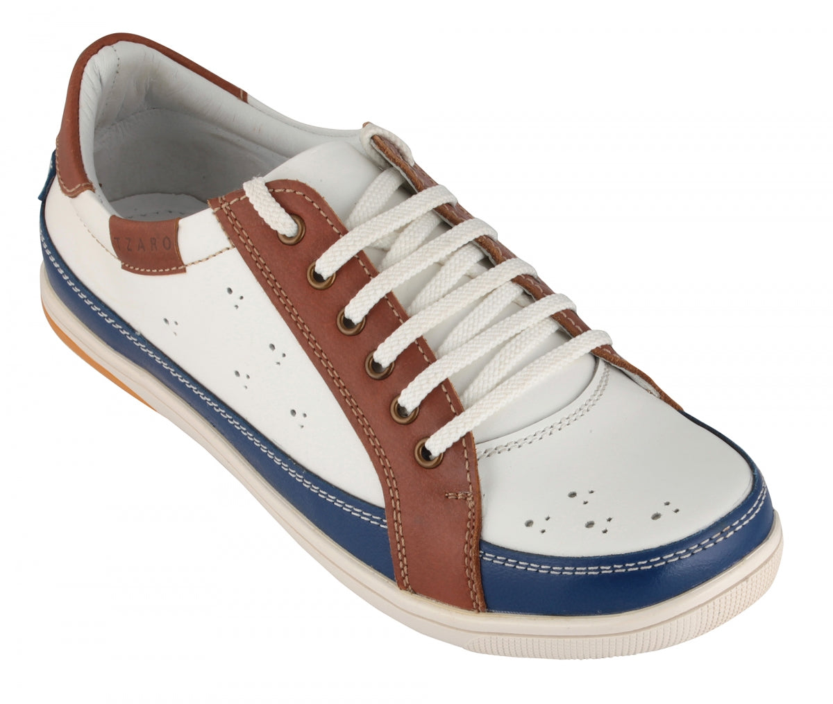 white leather sneakers