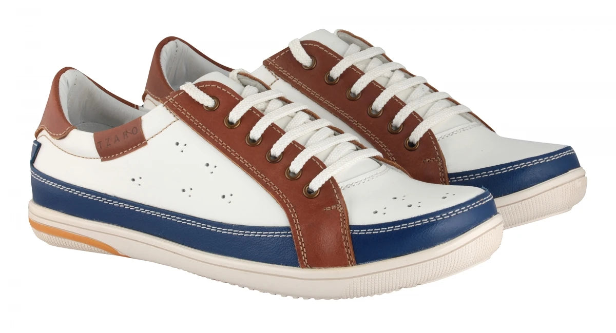 Pure Leather White Sneakers - Moscow, RONWH415PER
