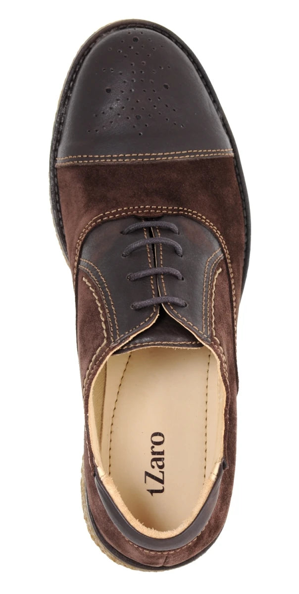 Pure Leather Oxford Shoes - Trinity (Choco), SAH3212SUDLCHOC