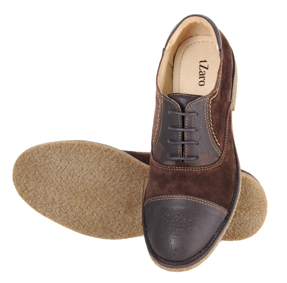 Pure Leather Oxford Shoes - Trinity (Choco), SAH3212SUDLCHOC
