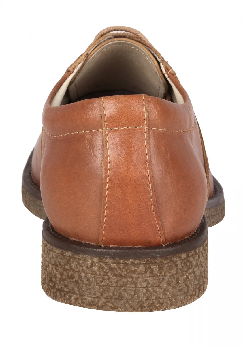 Pure Leather Tan Shoes with Brogues Elements - Perth, SAH3217TNPNCH