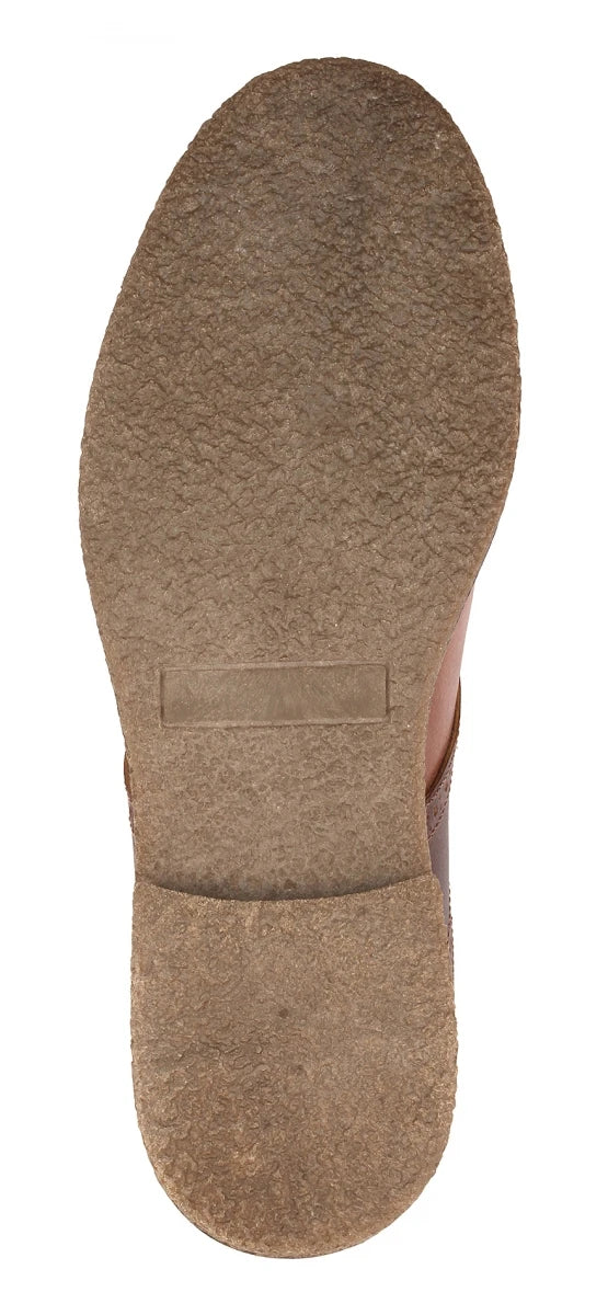 Pure Leather Tan Shoes with Brogues Elements - Perth, SAH3217TNPNCH
