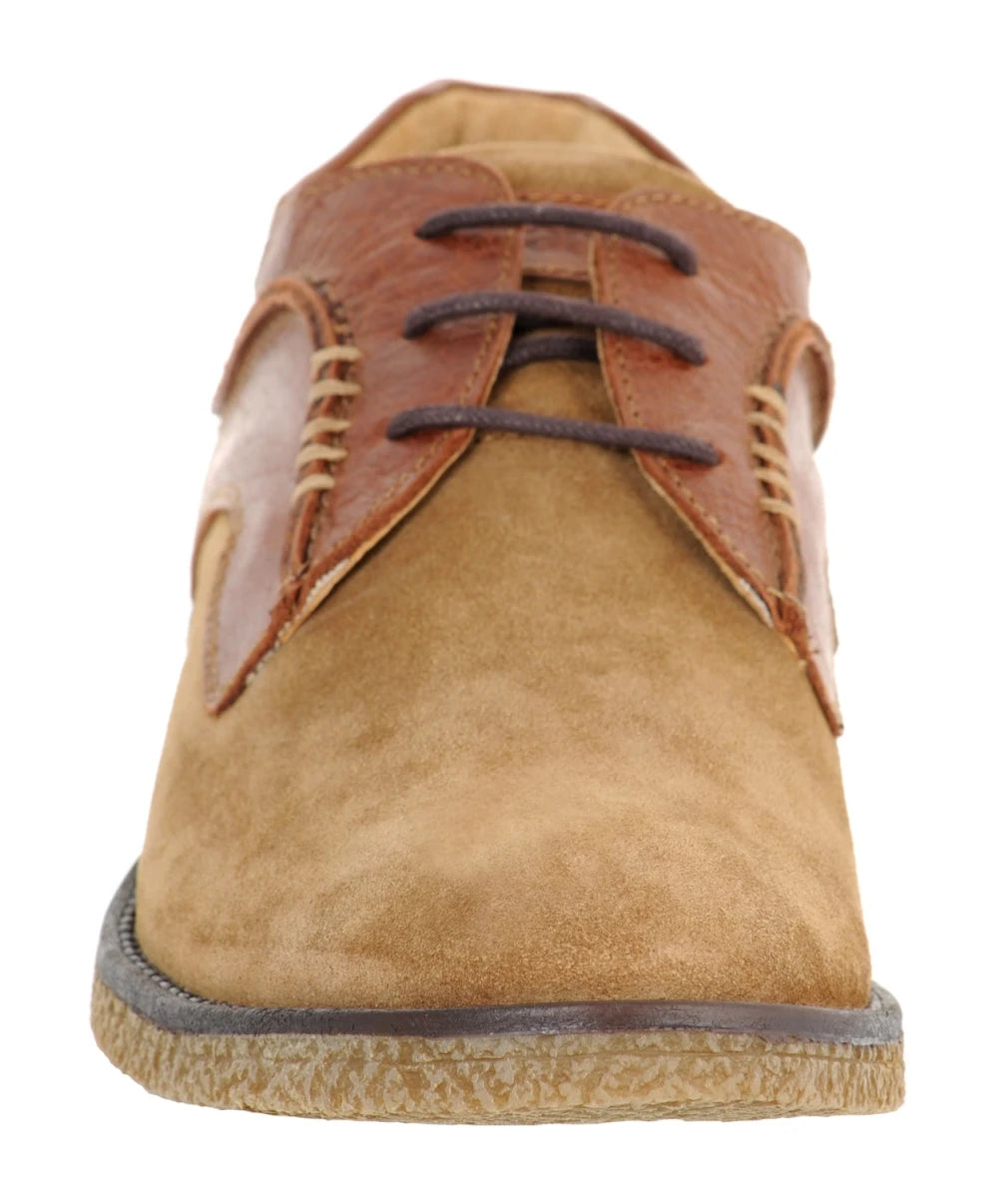 Pure Leather Sand Color Derby - William, SAHA3208CMLTAN