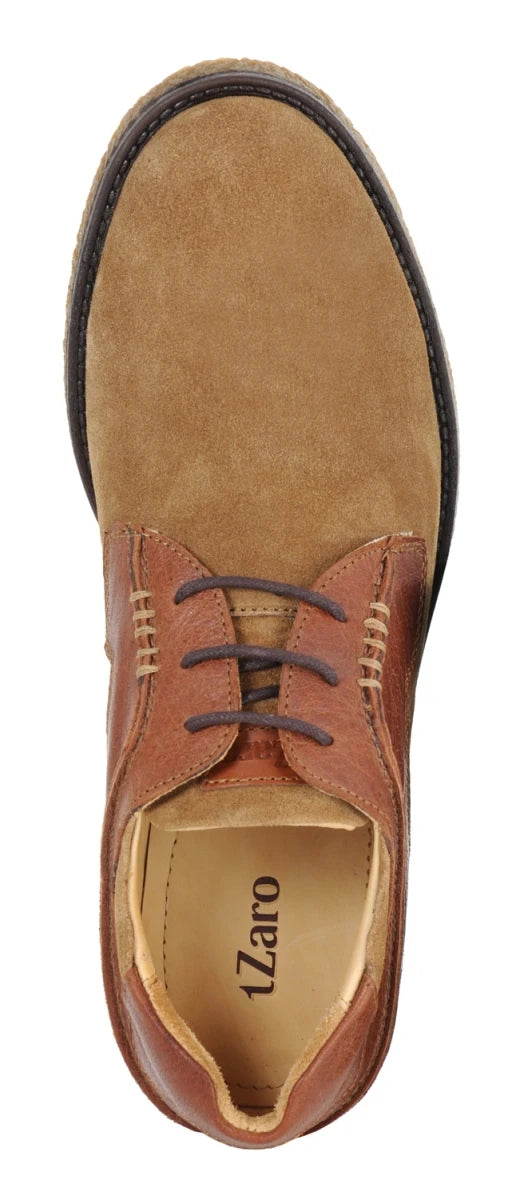 Pure Leather Sand Color Derby - William, SAHA3208CMLTAN