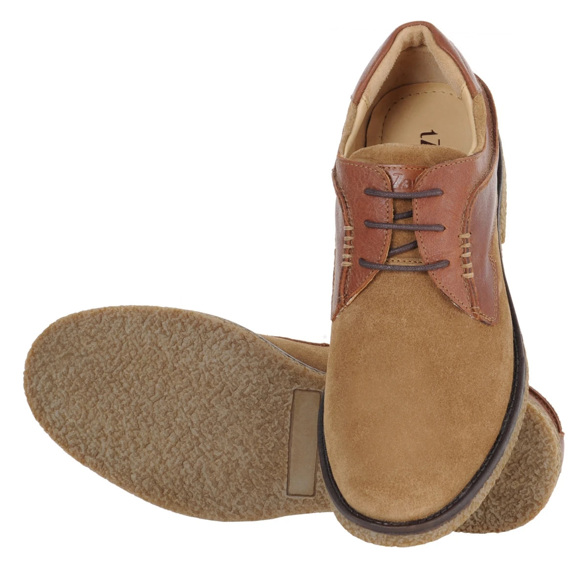 Pure Leather Sand Color Derby - William, SAHA3208CMLTAN