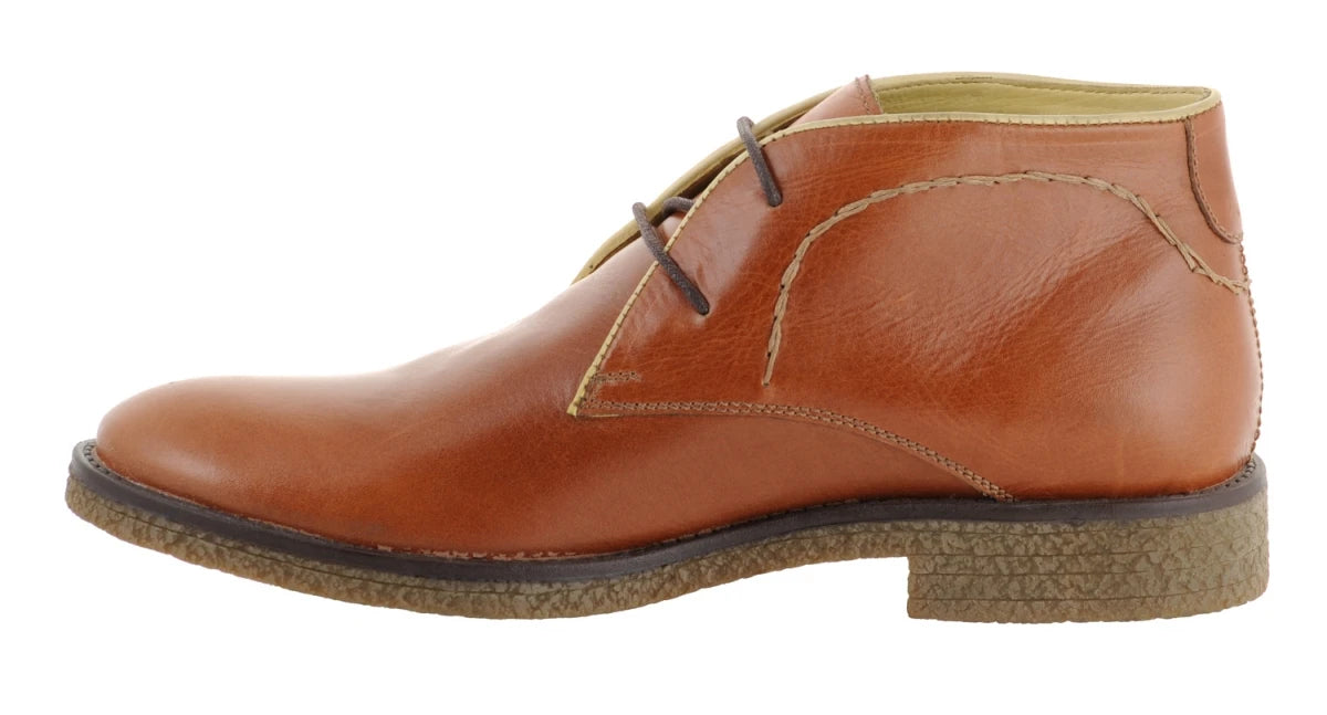 Pure Leather Tan Color Desert Boots - Sahara, SAHA3209TRCRNC