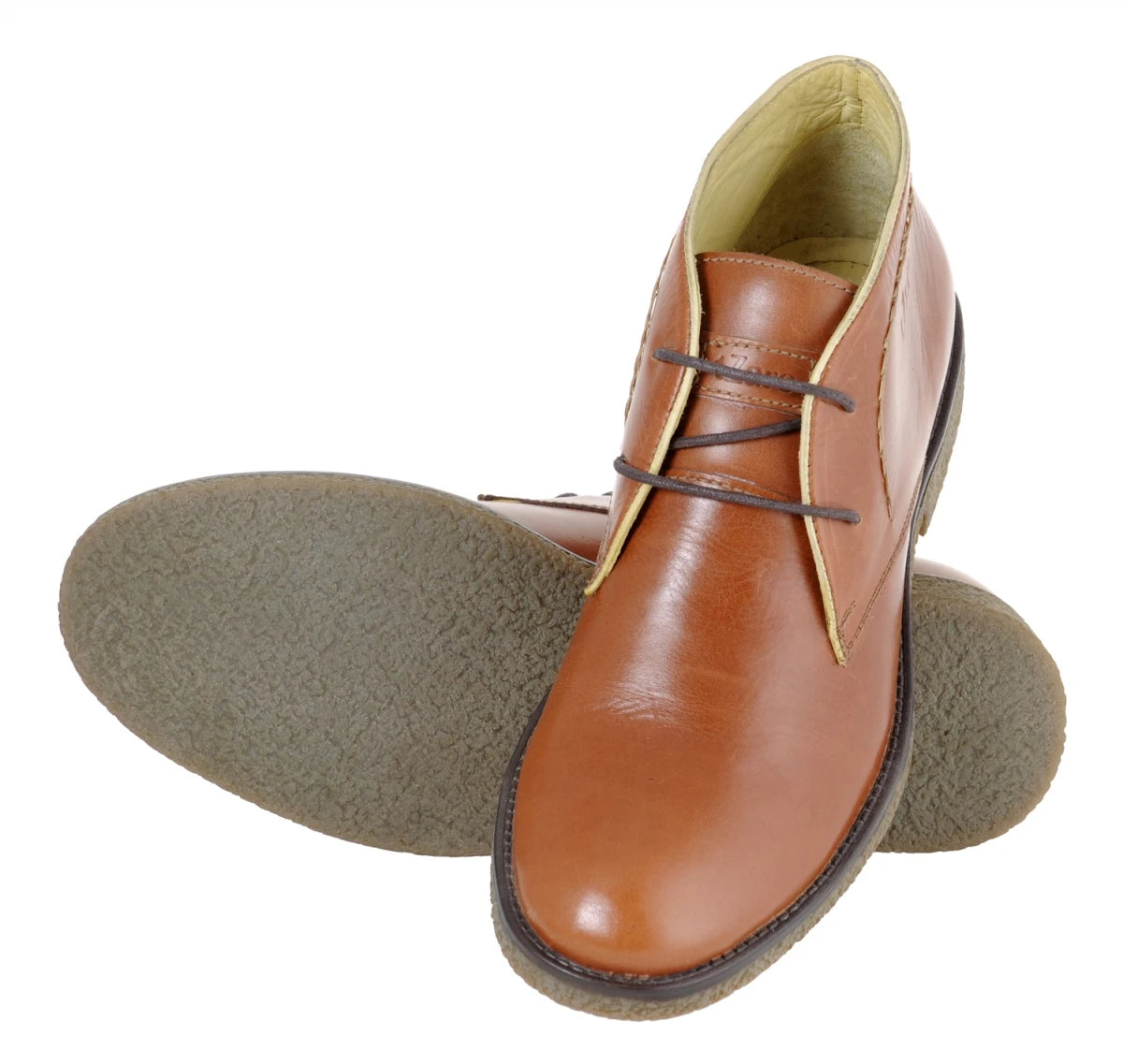 Pure Leather Tan Color Desert Boots - Sahara, SAHA3209TRCRNC