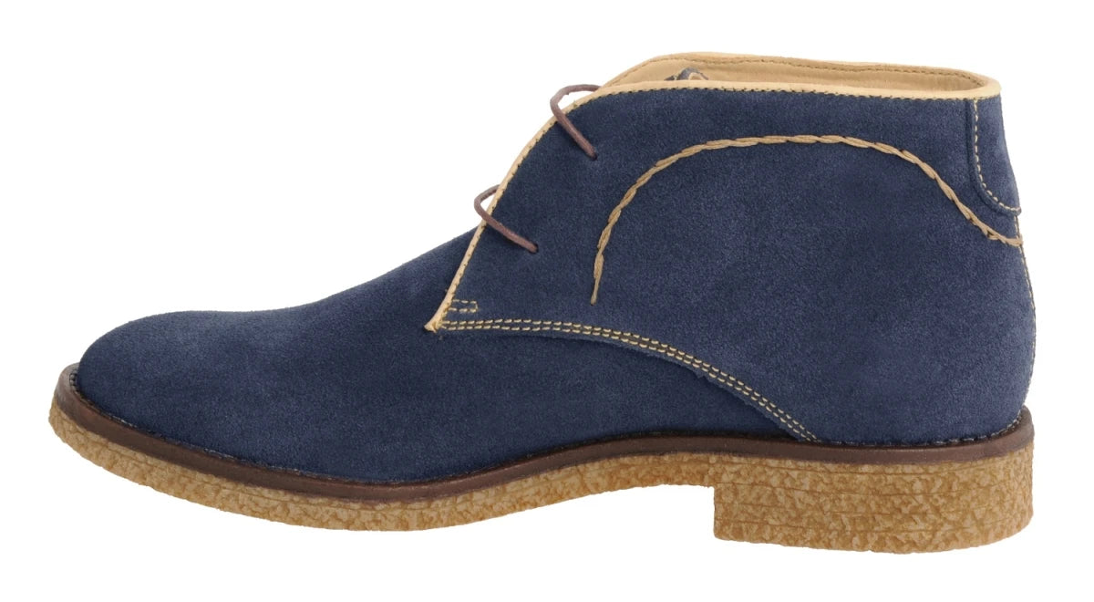 Pure Leather Blue Color Desert Boots - Blue Dune, SAHA3212SUDBLU