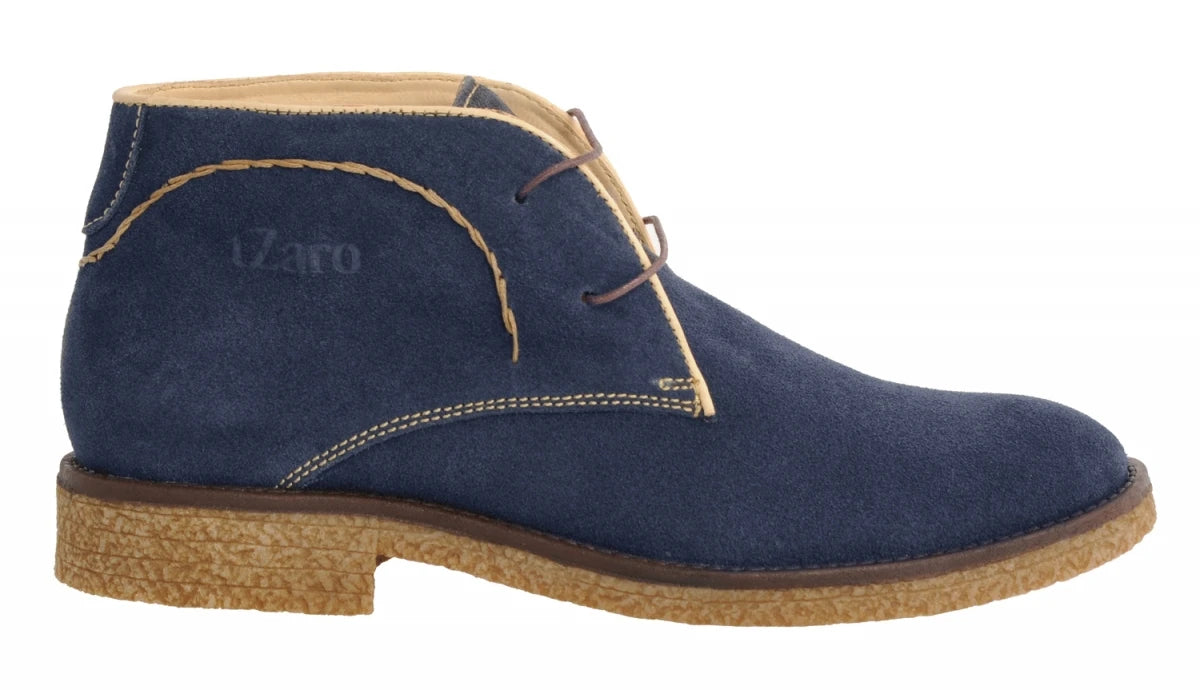 Pure Leather Blue Color Desert Boots - Blue Dune, SAHA3212SUDBLU