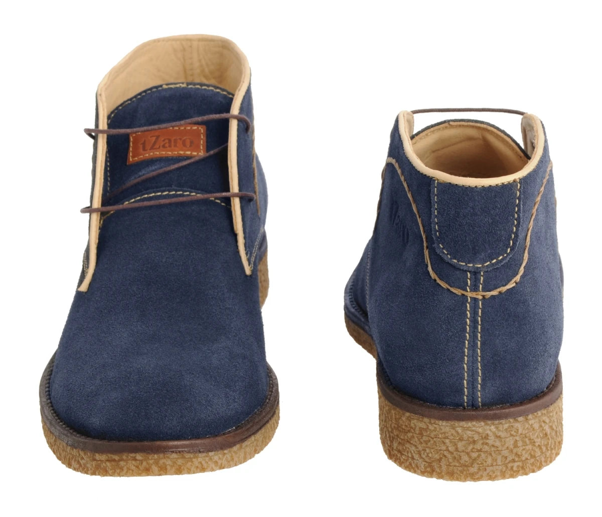 Pure Leather Blue Color Desert Boots - Blue Dune, SAHA3212SUDBLU