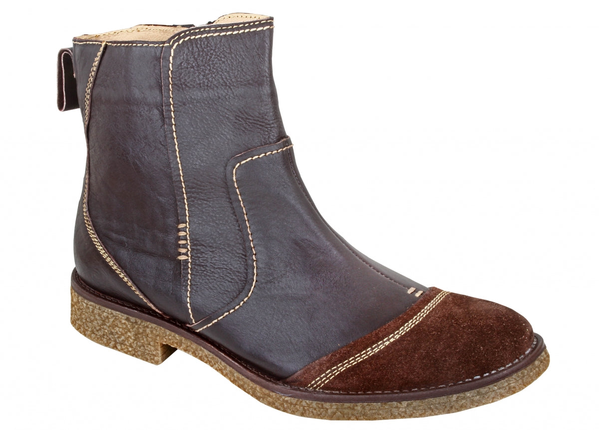 Chocolate / Brown Color High Ankle Leather Boots Online