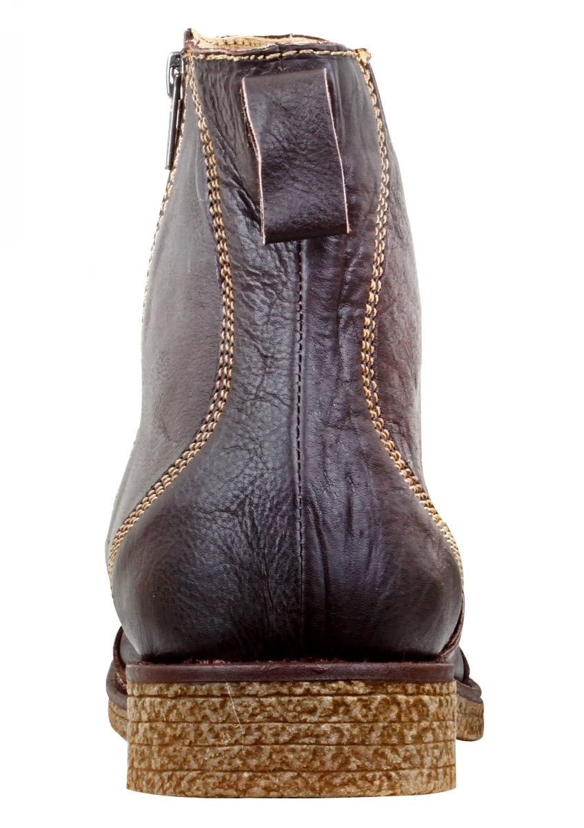 Pure Leather Chocolate Color Boots - Bolt, SAHA3214CHCURV